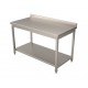 Tavolo inox con ripiano e alzatina P 700 e L 800