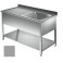 Lavatoio con pannellatura Prof 700 L 70 - 1 vasca