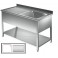 Lavatoio con pannellatura - gocciolatoio dx Prof 700 L 110 - 1 vasca