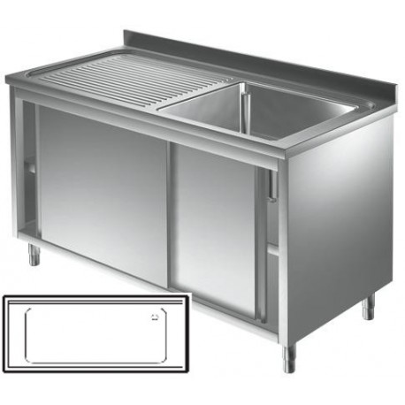 Lavatoio armadiato - Prof 600 L 70 - 1 vasca