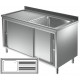 Lavatoio armadiato goc. dx - Prof 600 L 120 - 1 vasca