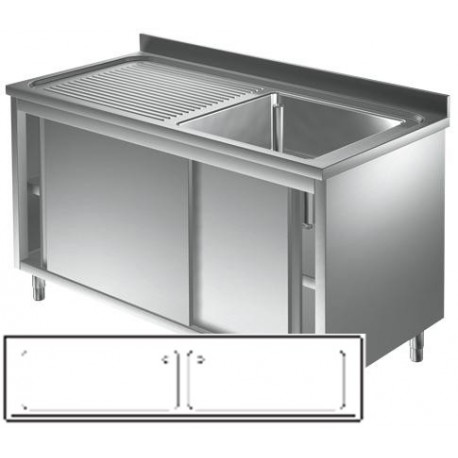 Lavatoio armadiato - Prof 600 L 120 - 2 vasche