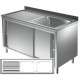 Lavatoio armadiato goc. sx - Prof 700 L 140 - 2 vasche