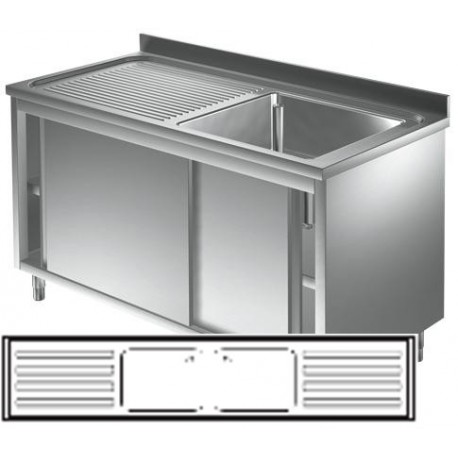 Lavatoio armadiato 2 goc. - Prof 700 L 200 - 2 vasche