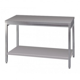 Tavolo inox con ripiano P 600 e L 2000