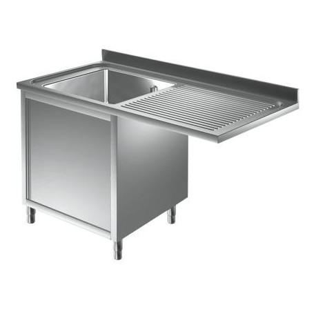Lavatoio armadiato con vano lavastoviglie 1 goc. dx - Prof 700 L 130 - 1 vasca