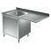 Lavatoio armadiato con vano lavastoviglie 1 goc. sx - Prof 700 L 130 - 1 vasca