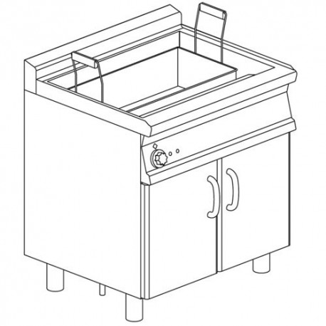 FRIGGITRICE GAS LT. 45 - 1 Vasca 44 Kw