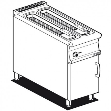 FRIGGITRICE ELETTRICA TRIFASE LT. 8+8 - 2 Vasche 12 Kw / 40x90x90h