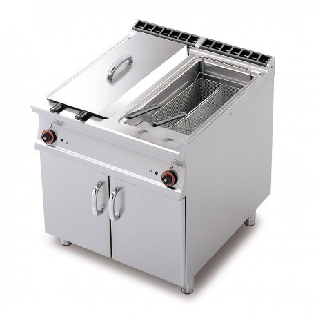 FRIGGITRICE ELETTRICA TRIFASE LT. 18+18 - 2 Vasche 27 Kw / cm 80x90x90h