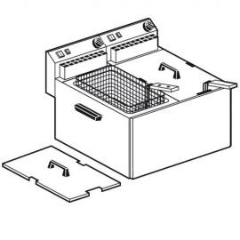 FRIGGITRICE ELETTRICA MONOFASE LT. 7+7 - 1 Vasca 6 Kw