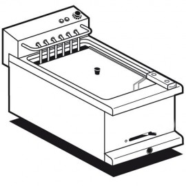 FRIGGITRICE ELETTRICA MONOFASE LT. 8 - 1 Vasca 5.4 Kw
