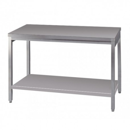 Tavolo inox con ripiano P 800 e L 700