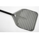 ala pizza alluminio forata rettang. 33x33 cm, manico in carbonio